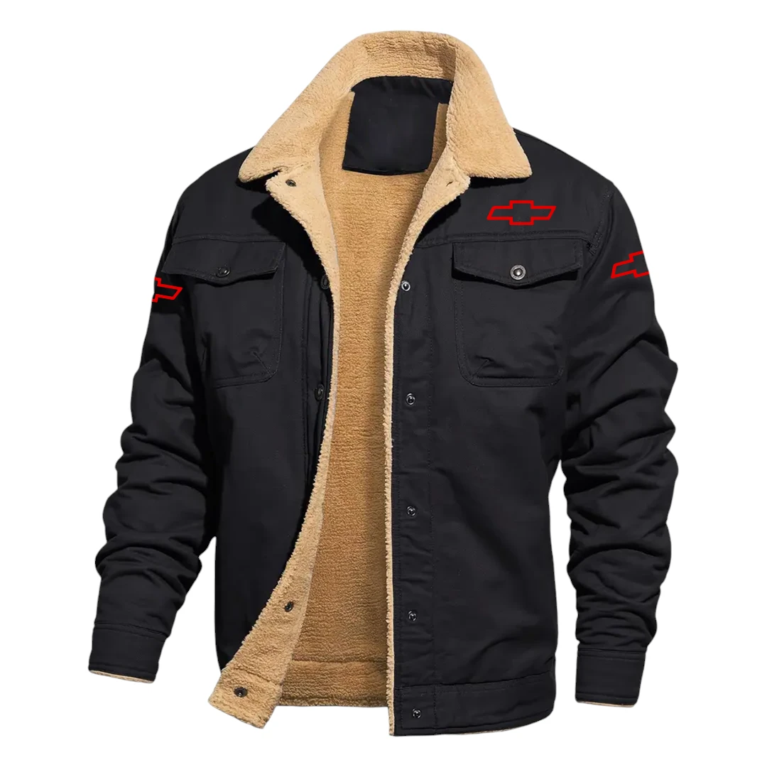 Chevrolet Racing Exclusive Logo Jacket Fleece-lined Thick Jacket Warm Thick Coat With Fur Lapel Collar Coat HIHI060125Y10FLJCHR Chevrolet Racing Exclusive Logo Jacket Fleece-lined Thick Jacket Warm Thick Coat With Fur Lapel Collar Coat HIHI060125Y10FLJCHR