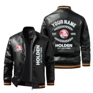 Vintage Holden Exclusive Logo Jacket Est 1856, Classic Ribbed Collar and Striped Cuffs, Custom Name HIDI250225Y12LJ93HOL