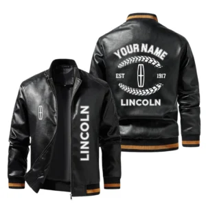 Vintage Lincoln Exclusive Logo Jacket Est 1917, Classic Ribbed Collar and Striped Cuffs, Custom Name HIDI250225Y12LJ93LIN