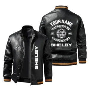 Vintage Shelby Exclusive Logo Jacket Est 1983, Classic Ribbed Collar and Striped Cuffs, Custom Name HIDI260225Y12LJ93SHE