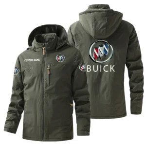 Buick Windbreaker Jacket Hooded, Warm Lining Waterproof Outdoor Running Jacket For Men, Custom Name HIHI240225Y17WO88BUI
