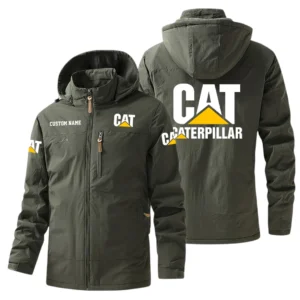 Caterpillar Windbreaker Jacket Hooded, Warm Lining Waterproof Outdoor Running Jacket For Men, Custom Name HIHI240225Y17WO88CAT