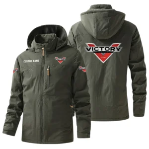 Victory Motorcycles Windbreaker Jacket Hooded, Warm Lining Waterproof Outdoor Running Jacket For Men, Custom Name HIHI240225Y17WO88VIM