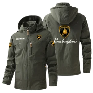 Lamborghini Windbreaker Jacket Hooded, Warm Lining Waterproof Outdoor Running Jacket For Men, Custom Name HIHI250225Y17WO88LAM
