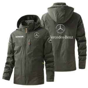 Mercedes-Benz Windbreaker Jacket Hooded, Warm Lining Waterproof Outdoor Running Jacket For Men, Custom Name HIHI250225Y17WO88MEB