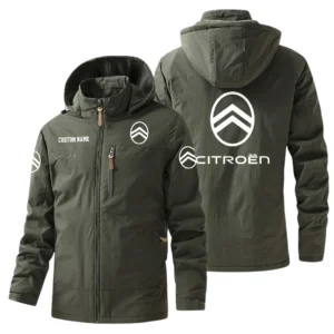 Citroen Windbreaker Jacket Hooded, Warm Lining Waterproof Outdoor Running Jacket For Men, Custom Name HIHI260225Y17WO88CIT