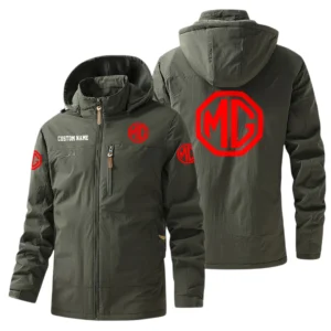 MG Cars Windbreaker Jacket Hooded, Warm Lining Waterproof Outdoor Running Jacket For Men, Custom Name HIHI260225Y17WO88MGC
