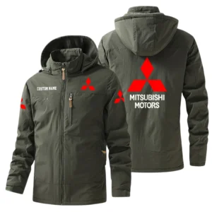 Mitsubishi Windbreaker Jacket Hooded, Warm Lining Waterproof Outdoor Running Jacket For Men, Custom Name HIHI260225Y17WO88MIT
