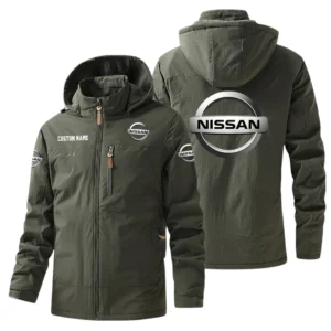 Nissan Windbreaker Jacket Hooded, Warm Lining Waterproof Outdoor Running Jacket For Men, Custom Name HIHI260225Y17WO88NIS