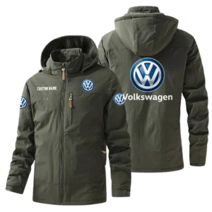 Volkswagen Windbreaker Jacket Hooded, Warm Lining Waterproof Outdoor Running Jacket For Men, Custom Name HIHI260225Y17WO88VOL