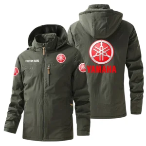Yamaha Windbreaker Jacket Hooded, Warm Lining Waterproof Outdoor Running Jacket For Men, Custom Name HIHI260225Y17WO88YMH