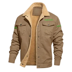 Festool  Jacket Fleece-lined Thick Jacket Warm Thick Coat With Fur Lapel Collar Coat HIHI030125Y10FLJFES
