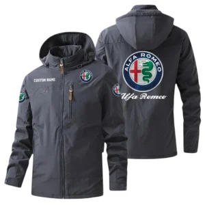 Alfa Romeo Windbreaker Jacket Hooded, Warm Lining Waterproof Outdoor Running Jacket, Custom Name HIHI240225Y17WO88ALR