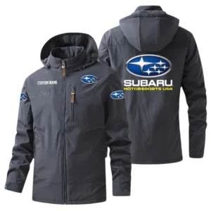 Subaru Motorsports USA Windbreaker Jacket Hooded, Warm Lining Waterproof Outdoor Running Jacket, Custom Name HIHI280225Y17WO88SUM