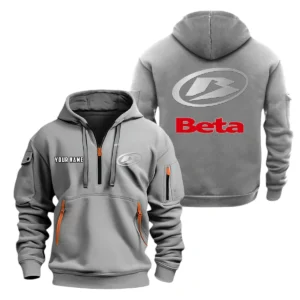 Beta Motorcycles Half Zip Hoodie, Sports Hooded Multi-Pockets, Custom Name TN0030325Y25QZ2HCT1BEM