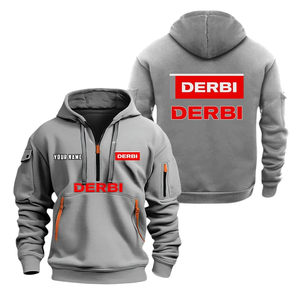 Derbi Motorcycles Half Zip Hoodie, Sports Hooded Multi-Pockets, Custom Name TN0030325Y25QZ2HCT1RBI Derbi Motorcycles Half Zip Hoodie, Sports Hooded Multi-Pockets, Custom Name TN0030325Y25QZ2HCT1RBI