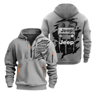 Jeep Half Zip Hoodie, Sports Hooded Multi-Pockets TN070325Y25QZ2HCT1JEE