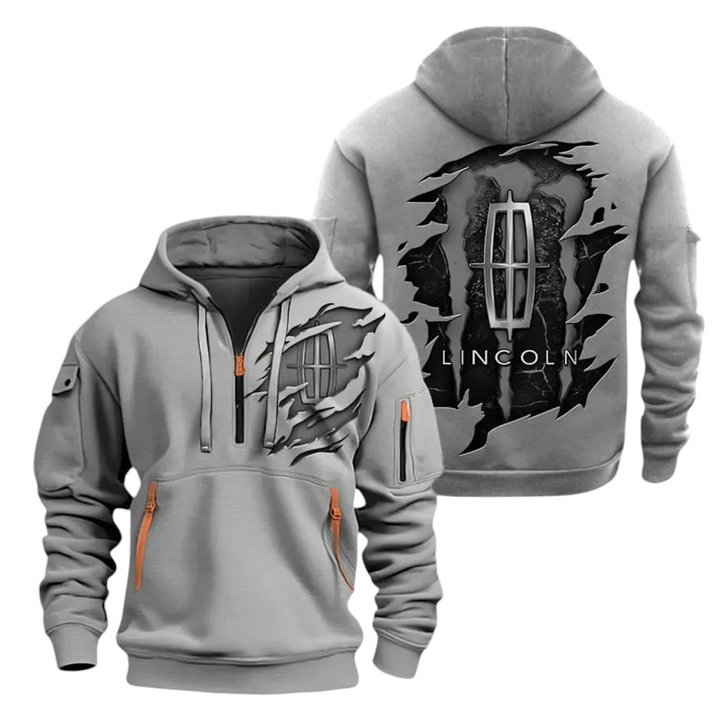 Lincoln Half Zip Hoodie, Sports Hooded Multi-Pockets TN070325Y25QZ2HCT2LIN Lincoln Half Zip Hoodie, Sports Hooded Multi-Pockets TN070325Y25QZ2HCT2LIN