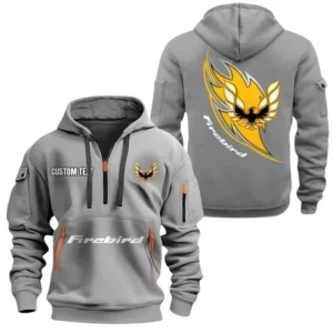 Firebird Pontiac Half Zip Hoodie, Sports Hooded Multi-Pocket, Custom Name TN090325Y25QZ2HCT6FIP