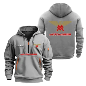Moto Morini Half Zip Hoodie, Sports Hooded Multi-Pockets, Custom Name TN100325Y25QZ2HCT1MOM