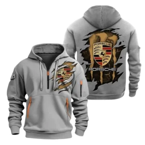 Porsche Half Zip Hoodie, Sports Hooded Multi-Pockets TN100325Y25QZ2HCT2POR