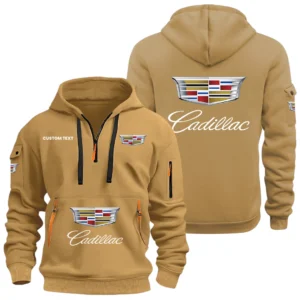 Cadillac Half Zip Hoodie, Sport Hooded Multi-Pocket, Custom Name HIDI030325Y25QZ2HCAD