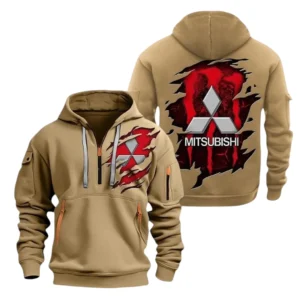 Mitsubishi Half Zip Hoodie, Sport Hooded Multi-Pocket TN100325Y25QZ2HCTR2MIT