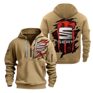 SEAT Half Zip Hoodie, Sport Hooded Multi-Pocket TN100325Y25QZ2HCTR2SEA
