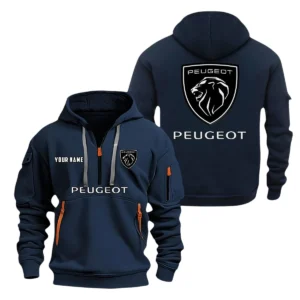 Peugeot Exclusive Logo Half Zip Hoodie Sport Hooded Multi-Pocket Custom Name TN100325Y25QZ2HCTR9PEU