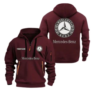 Mercedes-Benz Half Zip Hoodie, Sports Hooded Multi-Pocket, Custom Name TN070325Y25QZ2HCT1MEB