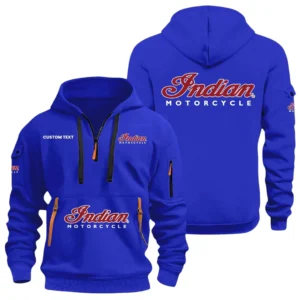 Indian Motorcycle Half Zip Hoodie, Sports Hooded Multi-Pocket, Custom Name HIDI050325Y25QZ2HINM