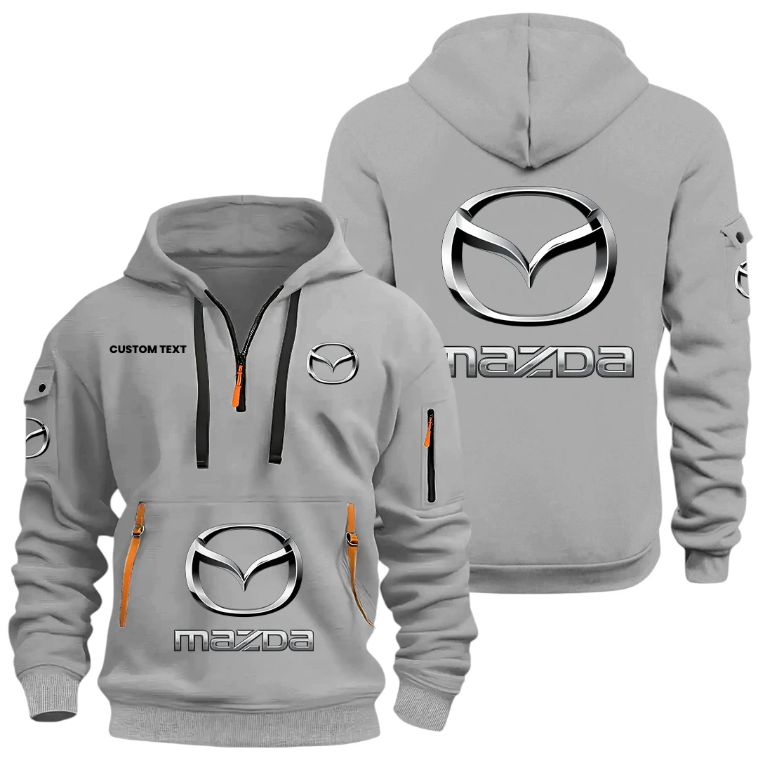 Mazda Half Zip Hoodie, Sports Hooded Multi-Pockets, Custom Name HIDI040325Y25QZ2HMAZ Mazda Half Zip Hoodie, Sports Hooded Multi-Pockets, Custom Name HIDI040325Y25QZ2HMAZ