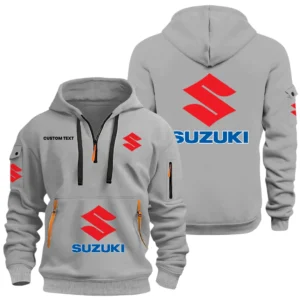 Suzuki Half Zip Hoodie, Sports Hooded Multi-Pockets, Custom Name HIDI040325Y25QZ2HSUZ
