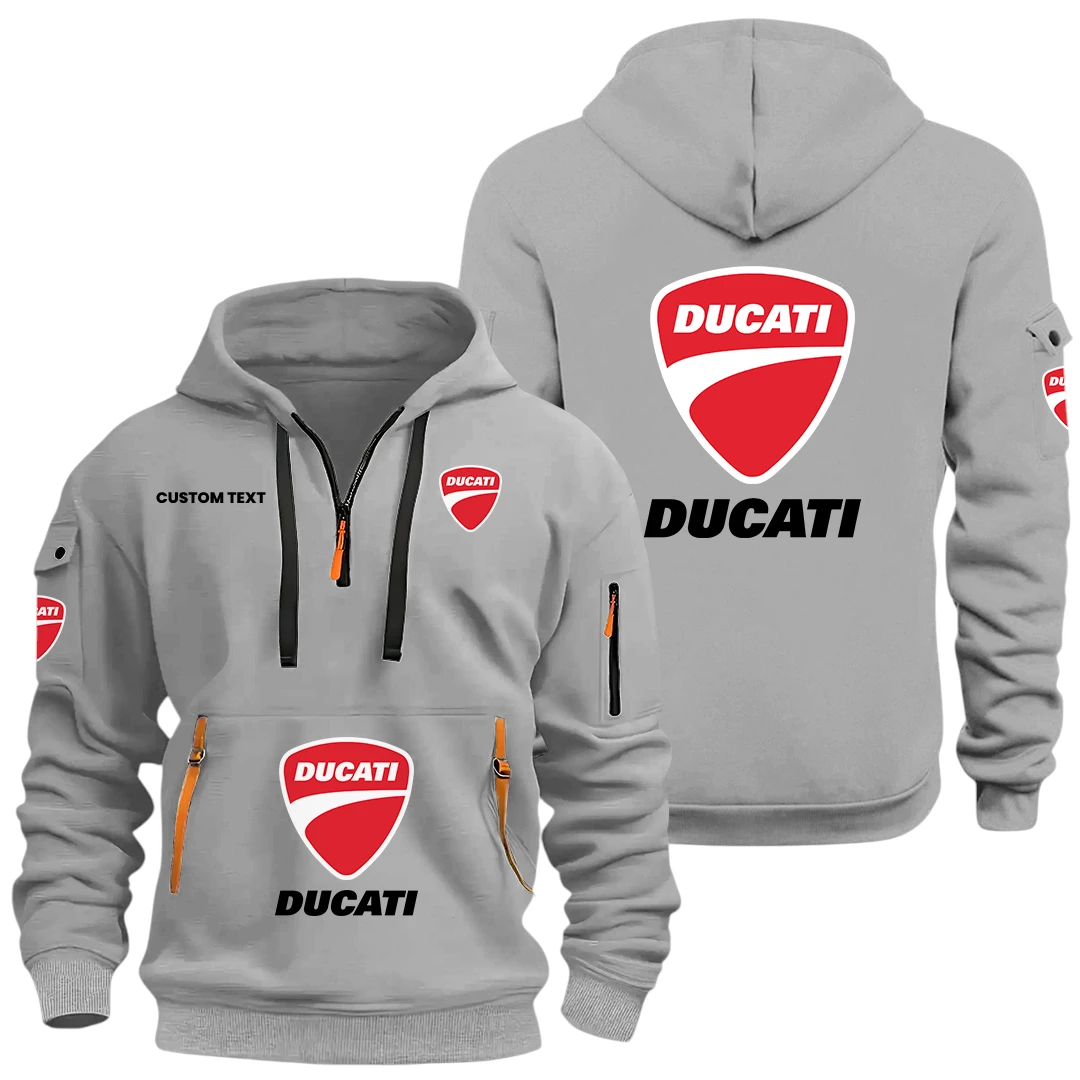 Ducati Motor Holding Half Zip Hoodie, Sports Hooded Multi-Pockets, Custom Name HIDI050325Y25QZ2HDMH Ducati Motor Holding Half Zip Hoodie, Sports Hooded Multi-Pockets, Custom Name HIDI050325Y25QZ2HDMH