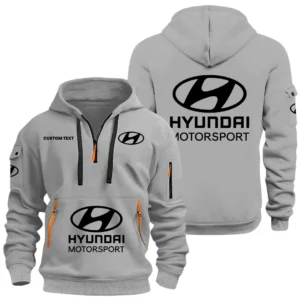 Hyundai Motorsport Half Zip Hoodie, Sports Hooded Multi-Pockets, Custom Name HIDI060325Y25QZ2HHYM