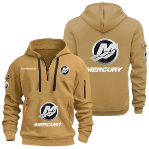 Mercury Half Zip Hoodie, Sports Hooded Multi-Pocket, Custom Name HIDI030325Y25QZ2HMER