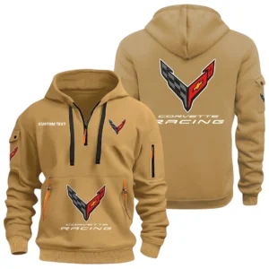 Corvette Racing Half Zip Hoodie, Sports Hooded Multi-Pocket, Custom Name HIDI060325Y25QZ2HCOV