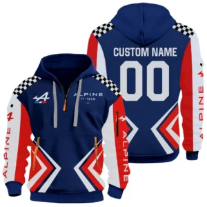 Alpine Half Zip Hoodie  All Over Prints, Multi-Pockets Custom Name & Number HIDI070325Y26QZ3HALP