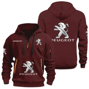 Peugeot Half Zip Hoodie, Sports Hooded Multi-Pocket, Custom Name HIDI040325Y25QZ2HPEU