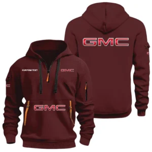 GMC Car Half Zip Hoodie, Sports Hooded Multi-Pocket, Custom Name HIDI050325Y25QZ2HGMC