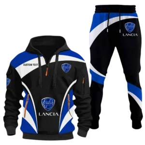 Lancia Half Zip Hoodie x Long Pants Set All-over Print, Custom Name, HIDI130325Y26QZ3HLAN