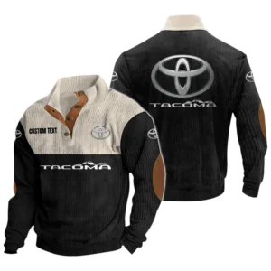 Toyota Tacoma Exclusive Logo Knitted Ribbed Corduroy Sweatshirt Mid Stretch Stand Collar Pullover Sweater Custom Text HG180325Y32RCSCT1TOT