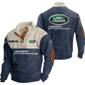 Land Rover Exclusive Logo Knitted Ribbed Corduroy Sweatshirt Mid Stretch Stand Collar Pullover Sweater, Custom Text HG150325Y32RCSCT1LAR