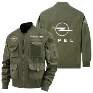 Opel Exclusive Logo Jacket x Baseball Collar Style Multiple Pocket Men’s Hiking Outdoor Jacket, Custom Name HIHI170325Y40JCXOPE