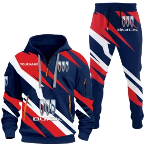 Buick Half Zip Hoodie x Long Pants Set All-over Print, Custom Name HIHI090525Y26QZ3HBUI
