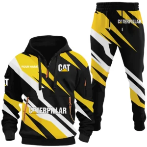 Caterpillar Half Zip Hoodie x Long Pants Set All-over Print, Custom Name HIHI090525Y26QZ3HCAT