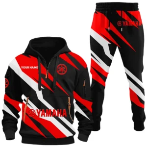 Yamaha Half Zip Hoodie x Long Pants Set All-over Print, Custom Name HIHI130525Y26QZ3HYMH