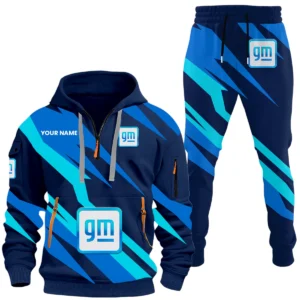 General Motors Half Zip Hoodie x Long Pants Set All-over Print, Custom Name HIHI140525Y26QZ3HGEM
