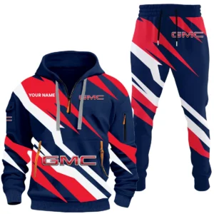 GMC Car Half Zip Hoodie x Long Pants Set All-over Print, Custom Name HIHI140525Y26QZ3HGMC