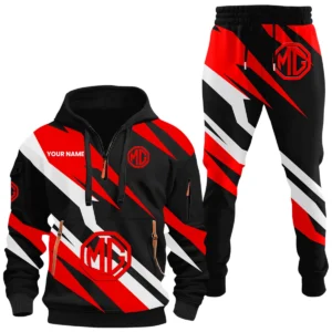 MG Cars Half Zip Hoodie x Long Pants Set All-over Print, Custom Name HIHI140525Y26QZ3HMGC